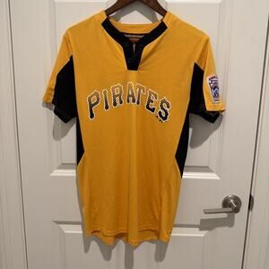 Majestic Cool Base Pittsburgh Pirates Jersey Size Small Yellow Black JLB #24